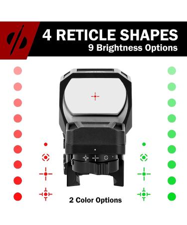 Veteran Owned DD119X Battle Flag Red Dot Reflex Sight Scope - Black - Buy Online on SooperMarket.com