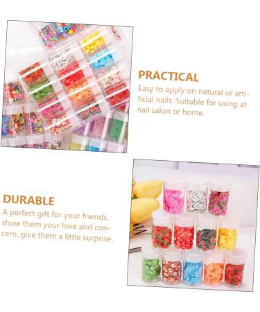 Healeved 36 Boxes Nail Art Accessories Resin Charms Slices Polymer Clay Spacer Beads 3D Slice Fruits Phone Shell Charms Resin Making Charms Nail Art Slices Manual Decorations Soft Pottery 14.2X8.8X2.5CMx3pcs Assorted Colorx3pcs - Buy Online on SooperMarket.com