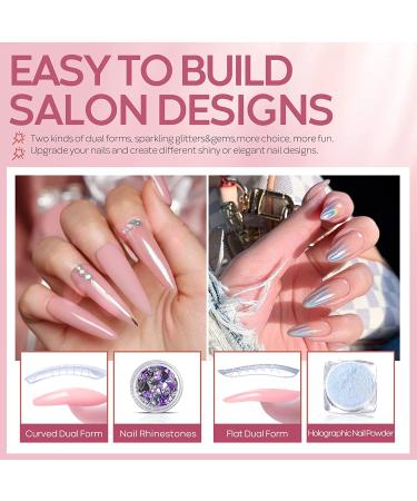 Modelones Poly Gel Kit - 6 Nude Colors Extension Nail Art Set for DIY Manicure - Buy Online on SooperMarket.com