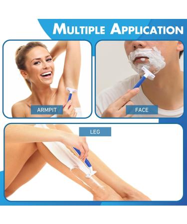 50 Sets Disposable Razors in Bulk - Twin Blade Razors with Shaving Cream | Individually Wrapped for Men & Women | Perfect for Homeless Hotels Shelters & Travel - Buy Online on SooperMarket.com