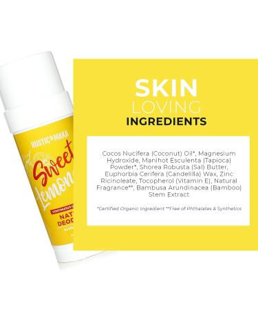 Rustic MAKA Sweet Lemonade Natural Deodorant - Orange + Lemon Scent - 3.2 oz - Buy Online on SooperMarket.com
