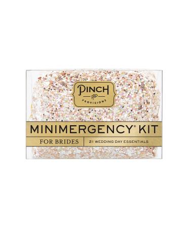 Pinch Provisions Minimergency Kit for Brides, Pink Diamond, Includes 21 Must-Have Emergency Essential Items for Your Big Wedding Day, Compact, Multi-Functional Zipper Pouch, Perfect Survival Kit Gift Pink Diamond Glitter