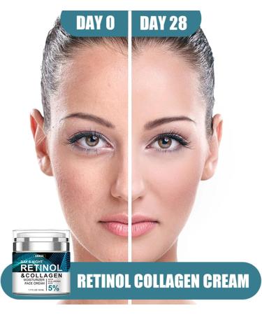 Retinol Collagen Cream for Face with Hyaluronic Acid Anti Aging Moisturiser Cream with Collagen Retinol Face Cream to Reduce Wrinkles & Spots Day & Night Use 50ml - Buy Online on SooperMarket.com
