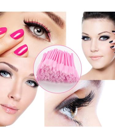 AIBAOBAO 100pcs Pink Crystal Disposable Mascara Wands - Eyelash & Eyebrow Brush Set for Makeup Tools - Buy Online on SooperMarket.com