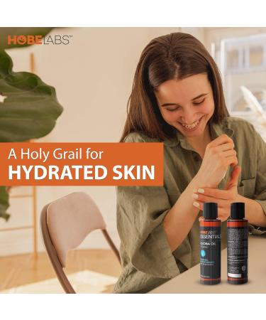 Shop Hobe Labs 100% Pure Jojoba Oil - 4 oz | Naturally Moisturizing Oil for Skin & Hair - International Shipping Available - Buy Online on SooperMarket.com