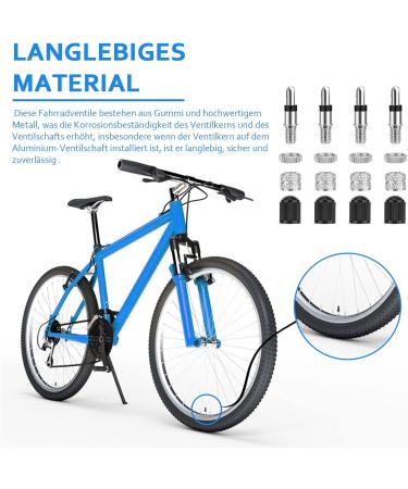 24-Part Bicycle Valve Replacement & Adapter Kit - Dunlop Valard Insert with Seal Nut for Trekking & City Bikes - Buy Online on SooperMarket.com