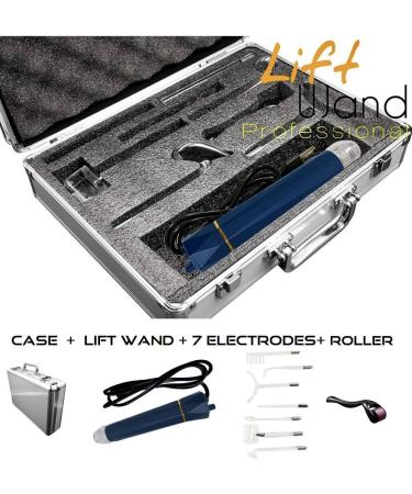 Lift Wand Professional High Frequency with 7 Electrodes & Aluminum Case | Anti-Aging Device for Wrinkles, Scars, Dark Circles | Beauty Breakthrough - Buy Online on SooperMarket.com