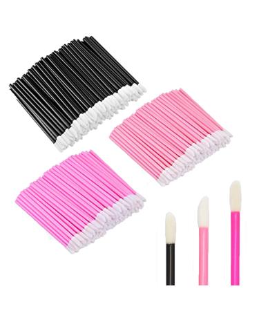 Botanique Disposable Lip Brush Wands Makeup Brush Lipstick Lip Liner Gloss Wands Applicator Beauty Tool Kits Mascara Wands Eyelash Extension Cosmetic kits for Girls and Women Black