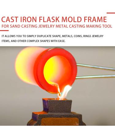 2-Part Cast Iron Flask Mold Frame for Jewelry and Metal Casting - Buy Online on SooperMarket.com