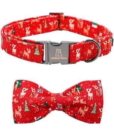 Lionheart Glory Christmas Dog Hall Band red dog-loop collapse adjustable soft loop neck straps for small dogs girl or boys' collar.