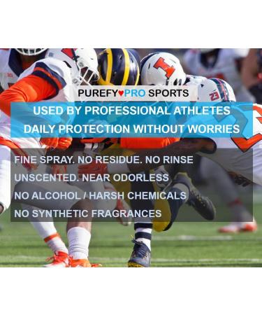 Purefypro Sports Equipment Disinfectant Spray (4oz 2pk) - Kills 99.9999% MRSA, HIV, Fungi & Viruses | No Rinse, No Residue | For Sports Gear, Yoga Mats, Shoes, Gloves & Gym Equipment - Buy Online on SooperMarket.com