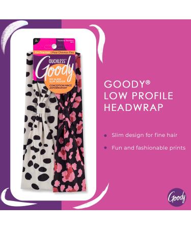 Goody Low Profile Headwraps for Fine Hair - Cheetah Print - 2 Count - Buy Online on SooperMarket.com