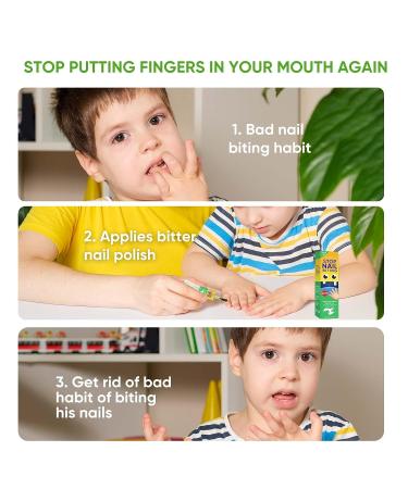 Kids' Nail Biting Treatment | Stop Bad Habits Naturally with Bitter Taste Plant Extract | Safe & Effective - Buy Online on SooperMarket.com