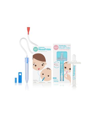 MediFrida The Accu-Dose Pacifier Baby Medicine Dispenser + Baby Nasal Aspirator NoseFrida The Snotsucker by Frida Baby MediFrida + NoseFrida the Snotsucker
