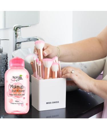 Norate Makeup Brush Cleaner Solution - Deep Clean Shampoo for Brushes, Sponge, and Puff - Cruelty-Free Formula - 4.4 FL.OZ - Buy Online on SooperMarket.com