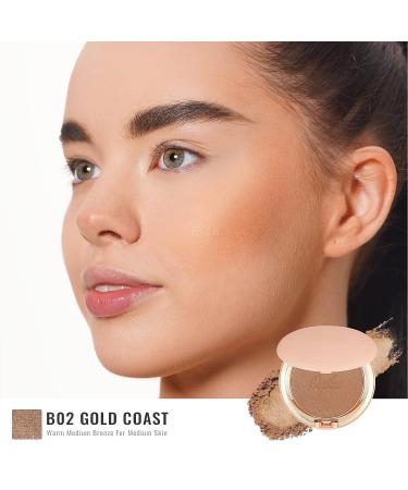 Oulac Sensual Touch Powder Sunkissed Bronzer - Subtle Shimmery Bronze Powder for Natural Glow (B02) Gold Coast - Buy Online on SooperMarket.com