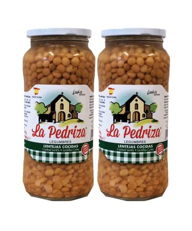 Spanish Pardina Lentils - Lentejas - 2x 560gr jar