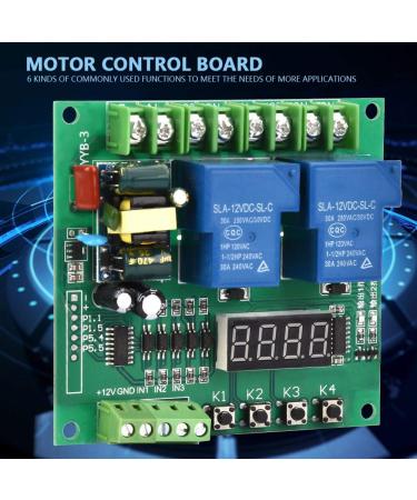 Motor Control Board AC 110V-250V | Two Relay Delay Timing Cycle Module for Solenoid Valve, Pumps, Motors, Lights - Buy Online on SooperMarket.com