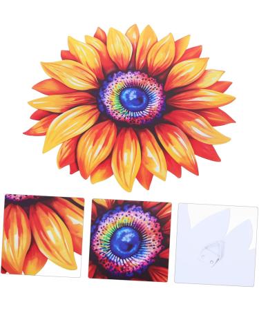 PRETYZOOM Sunflower Art Decor Iron Sunflower Hanging Ornament Sunflower Wall Decor - Buy Online on SooperMarket.com