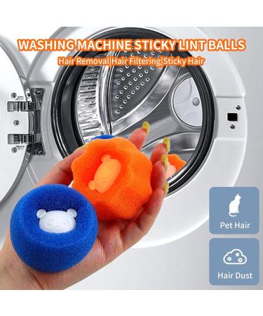 6 PCS Pet Hair Remover for Laundry - Reusable Lint Catcher for Washing Machine Laundry Balls Pet Hair Collector Anti Winding Adsorption Balls for Hair Removal Clothes and Bedding - Buy Online on SooperMarket.com