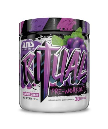ANS Performance Ritual Pre Workout (30 servings 12.7 oz) - Complete Preworkout Formula - Energy Focus & Strength - Increase Power Output & Workout Volume - Endurance & Stamina (Grape)