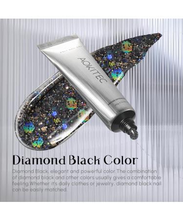 Buy Aokitec 60ml Nail Extension Gel - UV & Acrylic Nail Design Gel for Salon & DIY - Diamond Black - Buy Online on SooperMarket.com