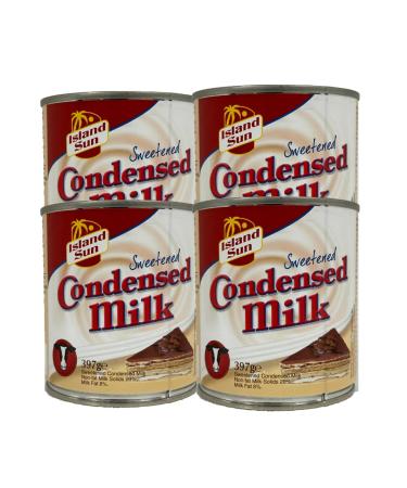Island Sun Sweetened Condensed Milk Creamy Condensed Milk With No Added Preservatives Dairy Rich Sweetness 397G Pack Of 4 397.00 g (Pack of 4)
