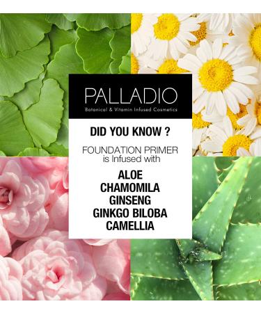 Palladio Foundation Primer | Lightweight Velvety Primer with Aloe Vera & Chamomile | Minimizes Fine Lines & Pores | 0.674 oz - Buy Online on SooperMarket.com