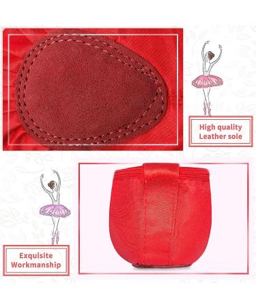 iCKER Girls Pink Satin Ballet Dance Shoes Split Sole - Size 10 Toddler Red - Buy Online on SooperMarket.com