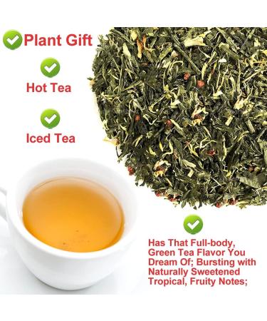Plant Gift Strawberry Green Tea Oganic Fruit Herbal Tea All Natural Flavors Loose Leaf Apple Strawberry Orange Peel Grapes Peppermint Non GMO Vegan Tea Bags Into Iced Tea & Hot Tea 70G/2.5oz - Buy Online on SooperMarket.com