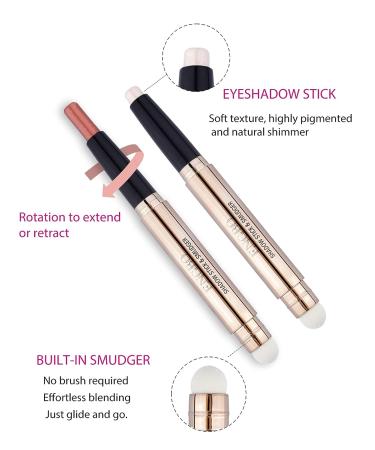 Enfuntins Shimmer Cream Eyeshadow Stick - Long-Lasting Waterproof Eye Brightener in Light Gold Shimmer - Buy Online on SooperMarket.com