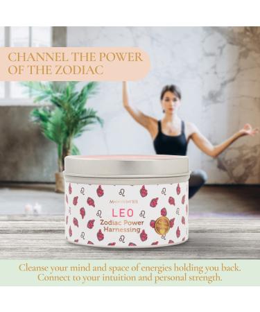 Leo Zodiac Sign Candle - Scented Soy Wax - Choose Your Birthdate - Great Holiday Gift for Astrology Fans - 6oz Tin Holder - Men's and Women's Decor - Buy Online on SooperMarket.com