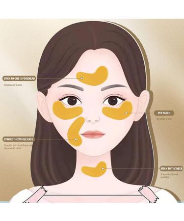 KAIQIKAIXI Gold Gel Under Eye Patches - 10 Pairs with Hyaluronic Acid & Collagen for Dark Circles Puffiness & Wrinkles - Buy Online on SooperMarket.com