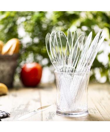 300 Pack Heavyweight Disposable Clear Plastic Knives by Comfy Package - Buy Online on SooperMarket.com