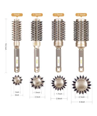 Professional Round Brush for Blow Drying - Nano Ceramic & Ionic Tech, Boar Bristles, 2 Inch Barrel - Sndyi - Buy Online on SooperMarket.com