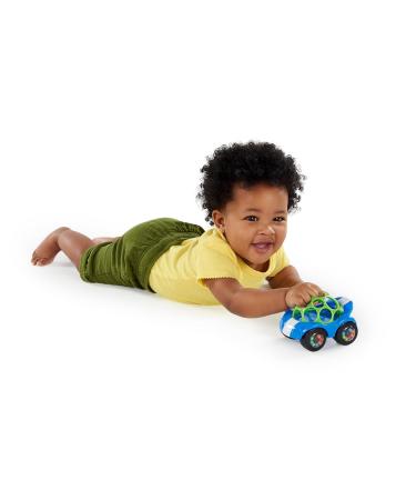 Bright Starts Oball Toy Car with Rattle - Multicolored Green-Blue Baby Toy | International Shipping Available - Buy Online on SooperMarket.com