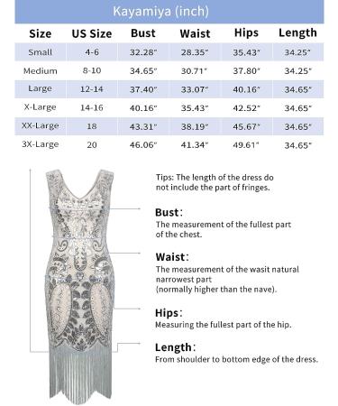 Kayamiya Women's 1920s Flapper Dress Sequin Fringed Paisley V-Neck Great Gatsby Costume Green - Medium - Buy Online on SooperMarket.com