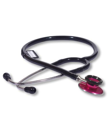Acoustic Stethoscope for Doctors and Medical Students Adult Lightweight Chest Piece Flexible Jointless Tube & Soft Sealing Ear Knobs Micro Al (BLACK)
