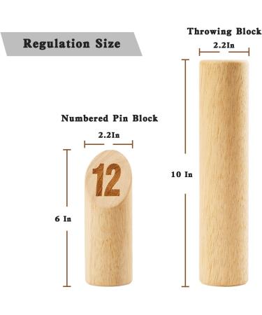 OLSA Wooden Throwing Game Set | Numbered Block Tossing Game with Scoreboard & Carry Bag | Outdoor Backyard Lawn Game for Kids and Adults - Buy Online on SooperMarket.com