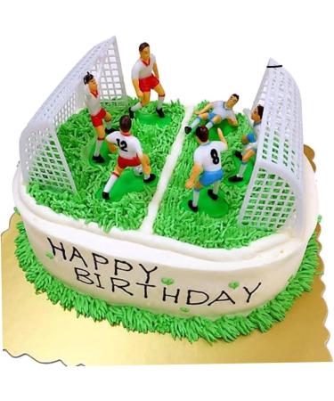 Warmhm 8Pcs ornaments accessories decorations cocktail cocktail picks top hat soccer cake topper decorate cake decorating birthday party supplies football party decorations football - Buy Online on SooperMarket.com