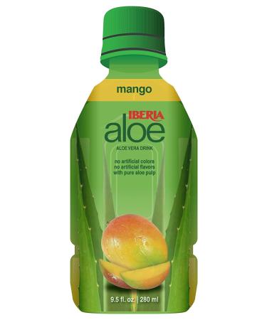 Iberia Aloe Vera Juice Drink Mango 9.5 Fl Oz (Pack of 6) - Natural Aloe Vera Beverage - Buy Online on SooperMarket.com