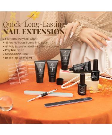 Beetles Poly Nail Extension Gel Kit 3 Colors 1OZ All-in-One French Kit Tyro Nail Salon Mother's Day Gift A-Nude-001 - Buy Online on SooperMarket.com