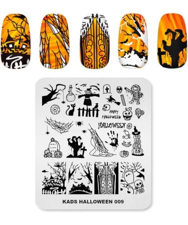 Rolabling Nail Stamping Plate Christmas Halloween Nail Art Plates Image Transfer Template Manicure Stencils Printing DIY Tool (Halloween 009) - Buy Online on SooperMarket.com
