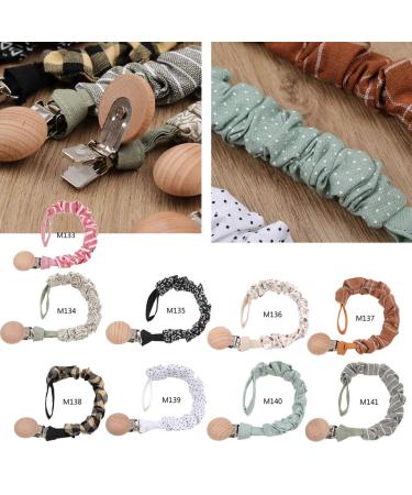 Tian-K Pacifier Chain - Cotton & Beech Wood Baby Pacifier Clip Teething Toy & Nipple Holder for Infants - Buy Online on SooperMarket.com