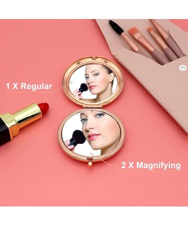 2 Pack Compact Mirror Set - 15th Birthday Gifts for Girls - Inspirational Makeup Mirror for Daughter, Sister, Niece, Cousin, BFF - Buy Online on SooperMarket.com
