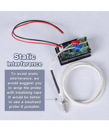Buy FBBULES Waterproof LED Digital Thermometer -30 to 800 for Aquarium & Fridge | Mini K-Type Temperature Tester DC 12V - Red 48x29x23mm - Buy Online on SooperMarket.com