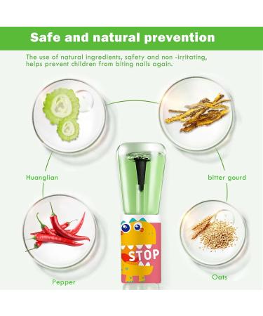 Anti Nail Biting Polish - Nail Biting Prevention for Adults - Stop Nail Biting - Clear Stop Biting Nails Nail Care Bitter Taste Safe Natural Plant Extract - Buy Online on SooperMarket.com