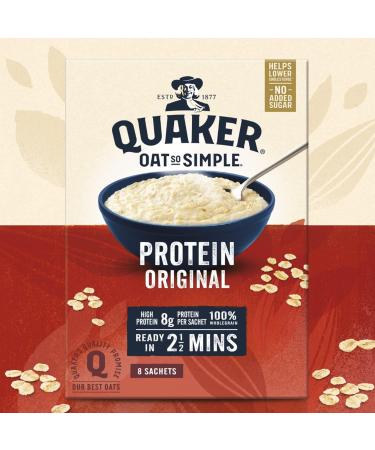 Quaker Oat So Simple Protein Original Porridge 8 x 37.7g - Pack of 1 - Buy Online on SooperMarket.com