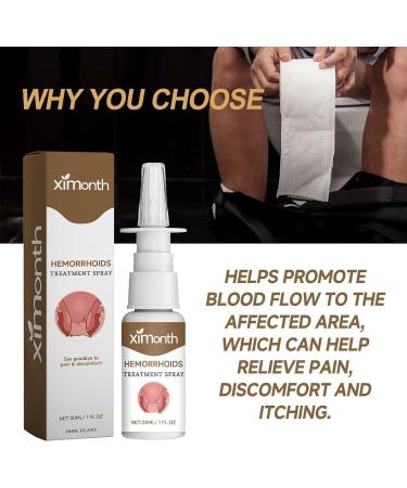 Natural Herbal Hemorrhoid Spray Hemorrhoid Relief Spray 30ml Hemorrhoid Itching Relief Spray Relieves Swelling and Hemorrhoid Discomfort (5pc) - Buy Online on SooperMarket.com
