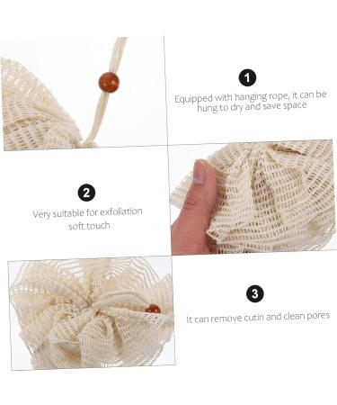 Angoily 2pcs Exfoliating Bath Sponge Loofah Ball Set - Foam Shower Scrubber & Strainer for Deep Cleansing - International Shipping Available - Buy Online on SooperMarket.com